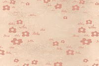 Pink floral pattern background, cute pastel design vector