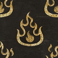 Flame glitter background, aesthetic pattern