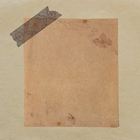 Vintage note paper, brown blank design space vector
