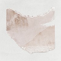Vintage ripped paper collage element, textured stationery