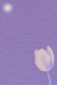 Halftone flower background, retro tulip design on abstract modern design remix vector