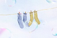 Couple socks background, simple illustration 