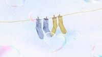 Couple socks computer wallpaper, simple illustration 4K background