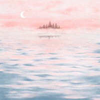 Kawaii sky background, simple pastel illustration 