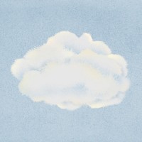 Simple cloud illustration, minimal design