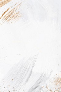 White watercolor background, abstract gold brushstroke design vector