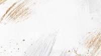 White brushstroke desktop wallpaper, gold watercolor brush design