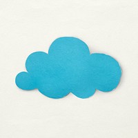 Colorful paper craft cloud clip art design