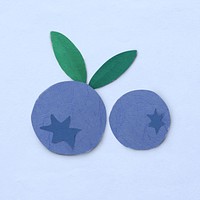 Blueberries clip art, paper craft design