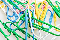 Free close up paper clip image, public domain design CC0 photo.