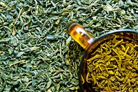 Free dried leaf tea closeup image, public domain beverage CC0 photo.