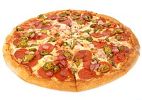 Free spicy ham cheese pizza image