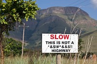 Free Slow sign photo, public domain traffic CC0 image.