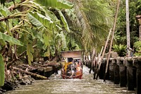 Free boat tour in a canal in Asia image, public domain CC0 photo.
