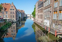 Free Ghent river, Belgium photo, public domain travel CC0 image.