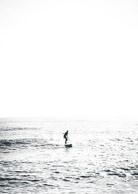 Surfing alone, free public domain CC0 photo