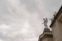 The angel statue.