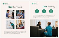 Hospital flyer template, healthcare services set vector