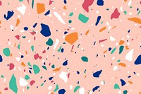 Pink pastel terrazzo seamless pattern texture marble background vector