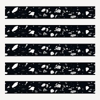 Black terrazzo illustrator pattern brush vector add-on