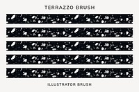 Black terrazzo illustrator pattern brush vector add-on