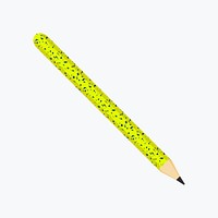Yellow terrazzo pencil vector 