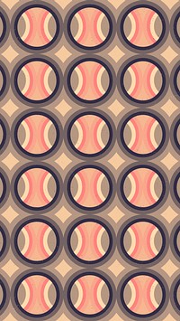 Round geometric pattern iPhone wallpaper, seamless repetitive circle inside circle design background 