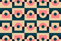Seamless geometric background, abstract retro pattern design vector