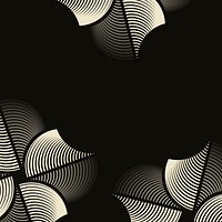 Abstract geometric Facebook post background, black retro style 