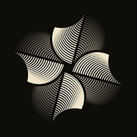 Flower geometric Instagram post background, abstract retro graphic design