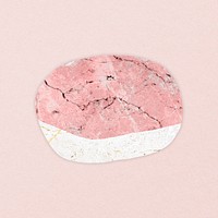 Marble abstract shape clipart, pink aesthetic texture