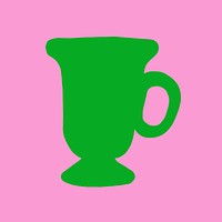 Green mug clipart, 2D flat design object psd