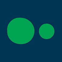 Green circle shape sticker, geometric flat collage element vector