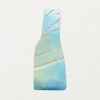 Blue kintsugi vase, aesthetic textured home decor vector