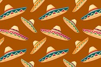 Mexican hat seamless pattern background vector