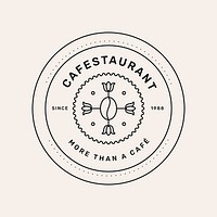 Coffee logo template, Cafestaurant, professional business branding graphic vector