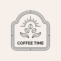 Modern logo template, Coffeeista, simple branding design for business psd