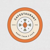 Cafe business logo template, Cafestaurant, simple business branding design vector
