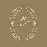 Coffee logo template, Coffeeista, professional business branding graphic psd