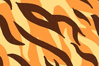 Tiger pattern orange background seamless, social media banner psd