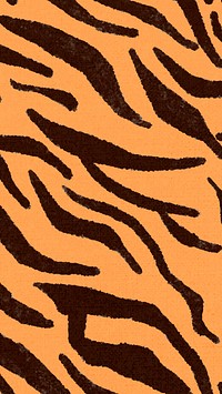 Orange iPhone wallpaper, tiger print pattern design