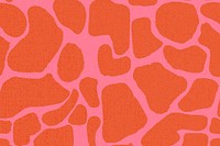 Red giraffe pattern background seamless, social media banner
