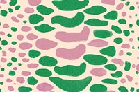 Snake pattern background pink & green seamless, social media banner vector