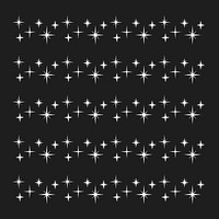 Glittering star pattern illustrator brush, festive vector add-on set