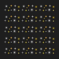 Sparkling star pattern illustrator brush, festive glittering vector add-on set