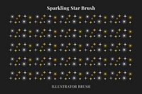 Sparkling star pattern illustrator brush, festive glittering vector add-on set