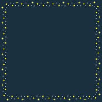 Gold stars frame, festive dark background, design borders vector
