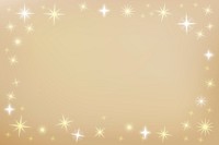 Gold stars frame background, festive design borders