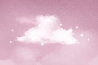 Glittering cloud background, pink sparkling sky design