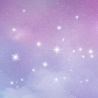 Pink sky background, holographic aesthetic glittery design with sparkling stars